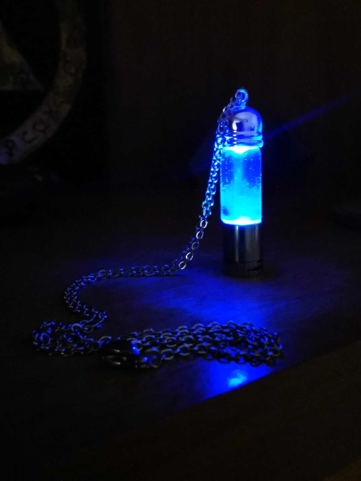A wearable light — liquid magnet pendant